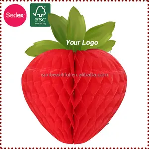 honeycomb paper gifts fruit strawberry for garden decoration