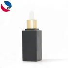 Square Bottle Black Or Gold Lid Dropper Glass 100Ml 30Ml