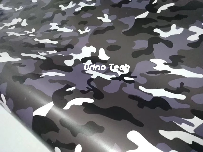 Black White Gray Camouflage Vinyl Wrap-5
