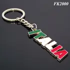 Excellent Quality Italy Souvenir Gift Key Holder Engraved Color Painting Custom Letter Keyring Metal