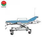 Medical hospital bed folding stretcher with wheels