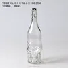 Top sale glass skull shaped milk bottle with metal clips 1L