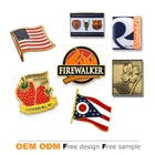 cheap die cast iron soft enamel souvenir custom epoxy metal safety magnetic lapel pin usa country flag pin badge