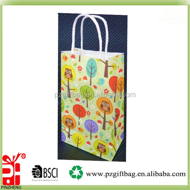 custom design paper bag,printed shopping kraft paper bag,white