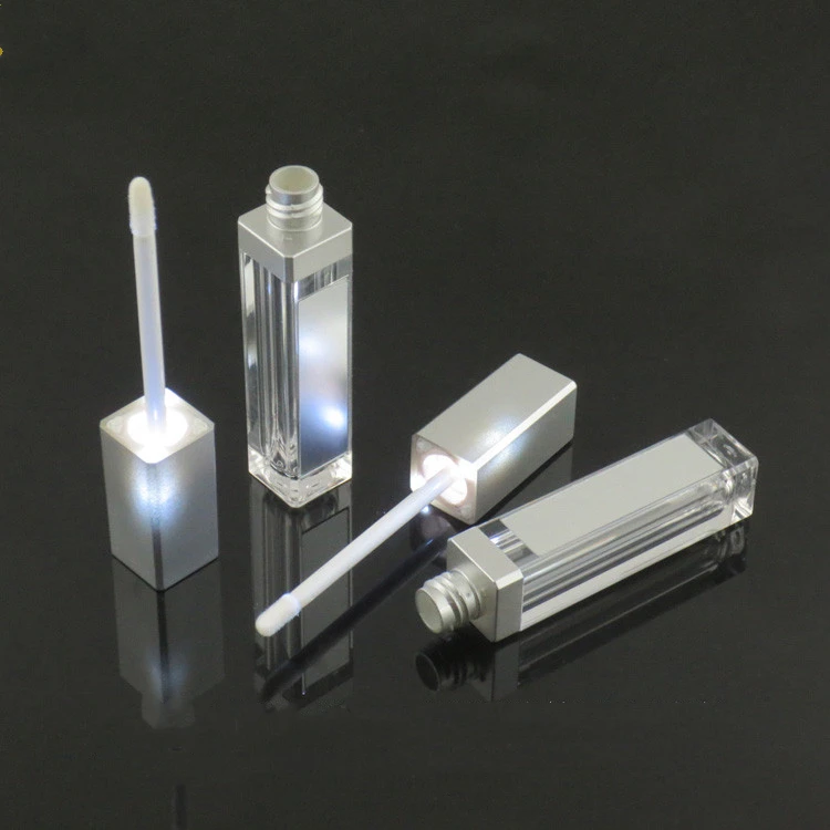 8ml High quality Sliver Cap Square shape LED Lip Gloss tube Acrylic DIY make up container plastic Honey Lip bottles with mirror, Sliver black
8ml High quality Sliver Cap Square shape LED Lip Gloss tube Acrylic DIY make up container plastic Honey Lip bottles with mirror, Sliver black
