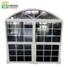American Style 70 Series Double Hung Fin Pvc Window with Grilles White Color Pvc Vinyl Arched Windows