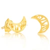 Women Fashion Origami Crescent Moon Earing Steel Jewelry Ladies Daily Wear Pendientes