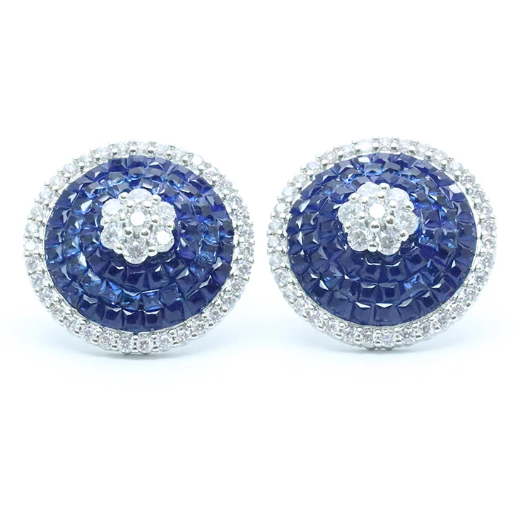 Stars Forever Round Shape Invisible Setting Earring Cz Jewelry Set, Blue;green;red
Stars Forever Round Shape Invisible Setting Earring Cz Jewelry Set, Blue;green;red