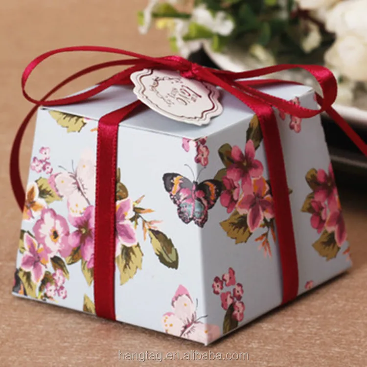 wedding luxury favors candy paper boxes for guest