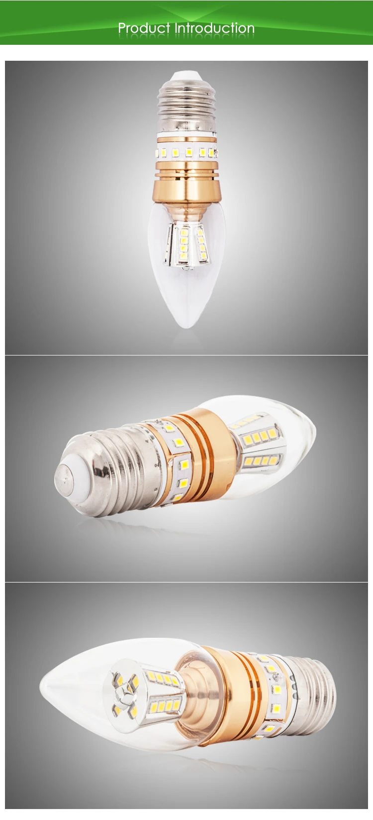5W CE RoHS LED Candle Light Bulb