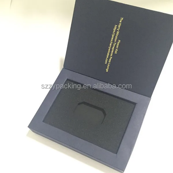gift box cardboard dark blue color gift box custom logo