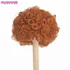 Heat Resistant Synthetic Short Orange Red Deep Curly Cute Doll Wig for 1/3 1/4 1/6 bjd SD dolls