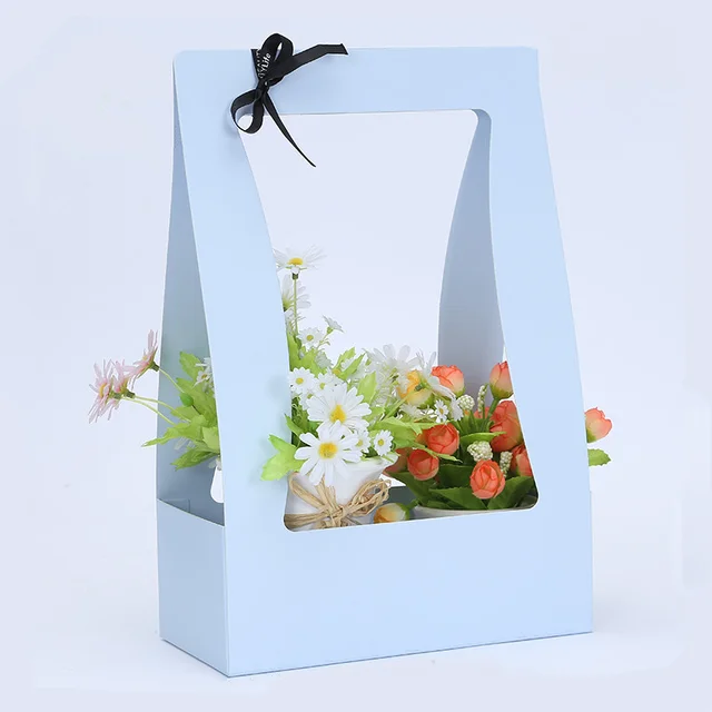 cheap paper decoration flower gift box packaging flower bag