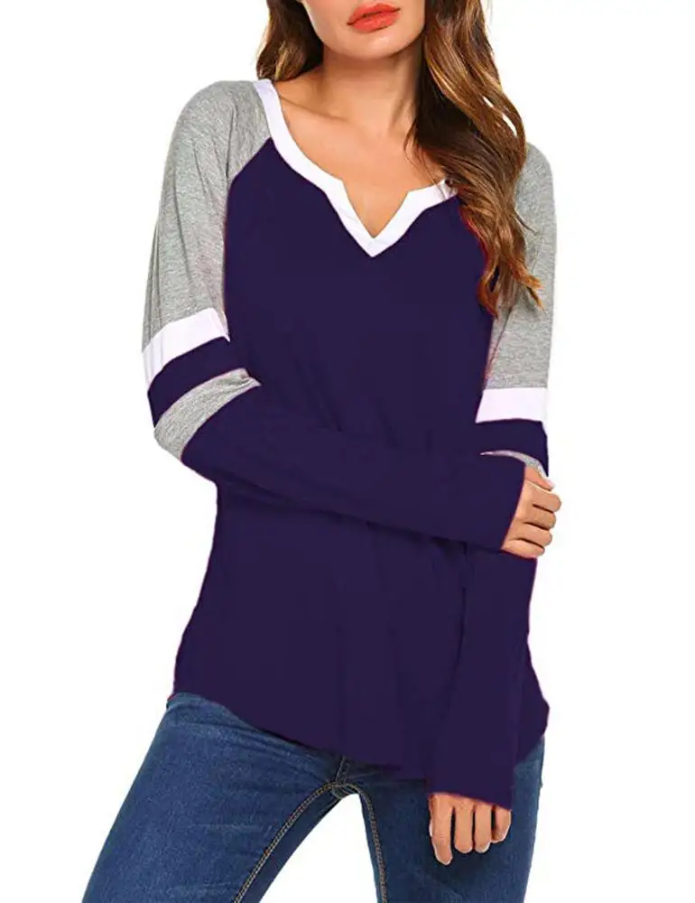 2019 Autumn and Winter Women's Wear V-neck Striped Stitching Long Sleeves Top T-shirt Plus Size 5XL
2019 Autumn and Winter Women's Wear V-neck Striped Stitching Long Sleeves Top T-shirt Plus Size 5XL