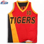 Wholesale cheap custom slouchy high quality basketball jersey uniform design red