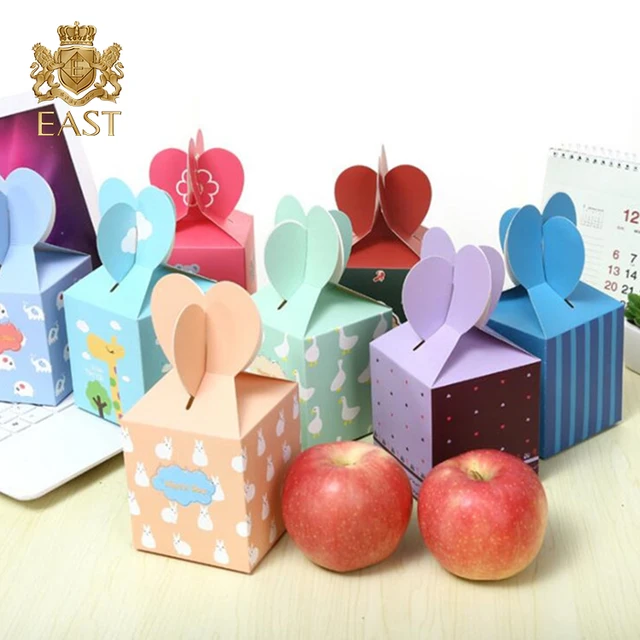 apple paper packaging folding mini gift box for christmas eve