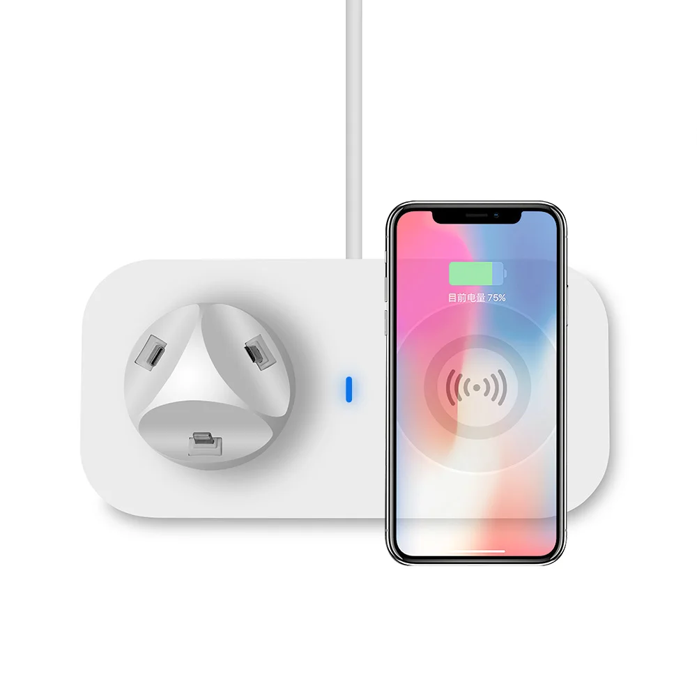 new trending products 2019 for Regent online selling 2 in 1 charging station Wireless Charger for mobile phones