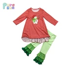 Children's Snowman Smocked Ruffle Pant Boutique Christmas Clothing Baby Set For Kids
