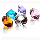 Table Candle Shaped Colorful Wedding Table Decoration Crystal Candle Holder