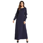 Zakiyyah 5793 Turkish Islamic Clothing Wholesale Muslim Women Casual Long Dress with Pearl Decoration