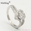 thailand importing jewellery heart shape 925 sun silver wedding ring gold diamond for women