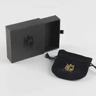 Junye Professional Manufacturer custom logo two piece gift box china luxury drawer jewelry bracelets black paper packaging box