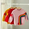 YY10155A Autumn knitted sweater infant baby girl long sleeve pullover kids toddler tops children knit