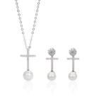 Factory Price Wholesale Pure 925 Silver pearl Jewelry Sets