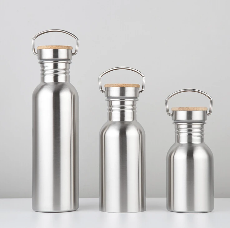 High Quality Single Wall Stainless Steel Water Bottle Bamboo Lid for Out Door, Original
High Quality Single Wall Stainless Steel Water Bottle Bamboo Lid for Out Door, Original