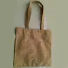 Women Girls Folding Foldable Eco-friendly Natural Vegan Cork Shopping Bag