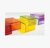 Colours Acrylic Nesting Table Coffee End Table 3pc Lucite Side Table Set
