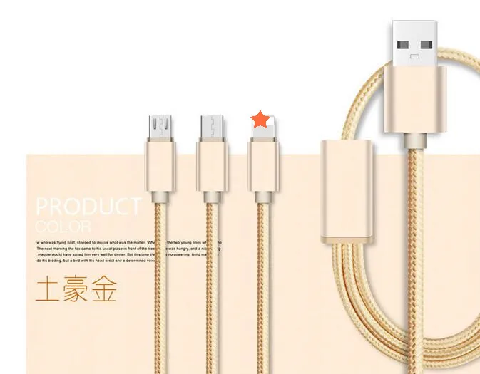 2018 hot selling 3in1 Retractable Charger Multi Type C Mini Braided Android Usb Cable For iPhone - ANKUX.COM