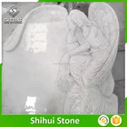 Chinese Tombstone Tombstone Chinese Manufacturer European Norway Style Bahama Blue Granite Angel Gravestone / Tombstone