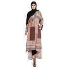 Online Front Open Women Kimono Abaya Islamic Clothing With Belt