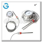 High quality 4 inch 100 mm dial stainless steel reotemp bimetal thermometer