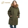 2018 New Arrival winter jacket fur parkas wholesale big raccoon real fur hood rex rabbit lined military jackets women fur coat