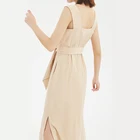 Summer Casual Breathable Pure Color Strapless Sling New Women Apparel Ankle Long Dress