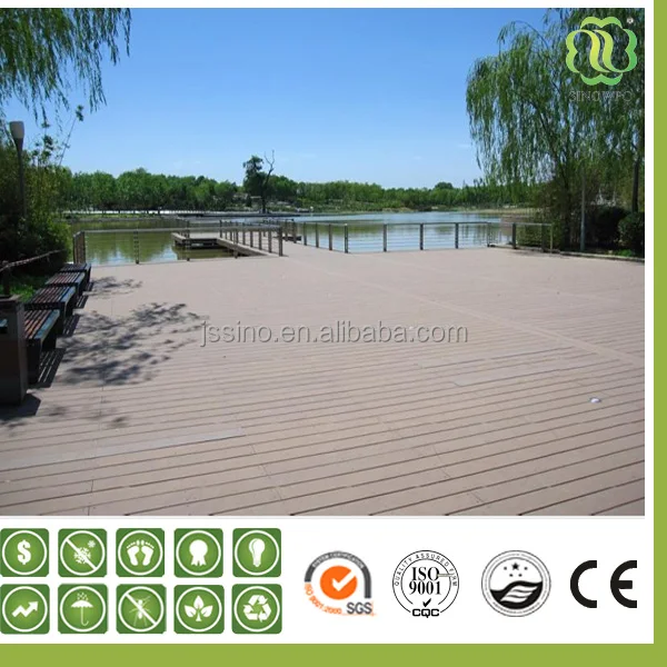 Wpc balkon wasserdichten outdoor-bodenbelag, gerillt Terrasse