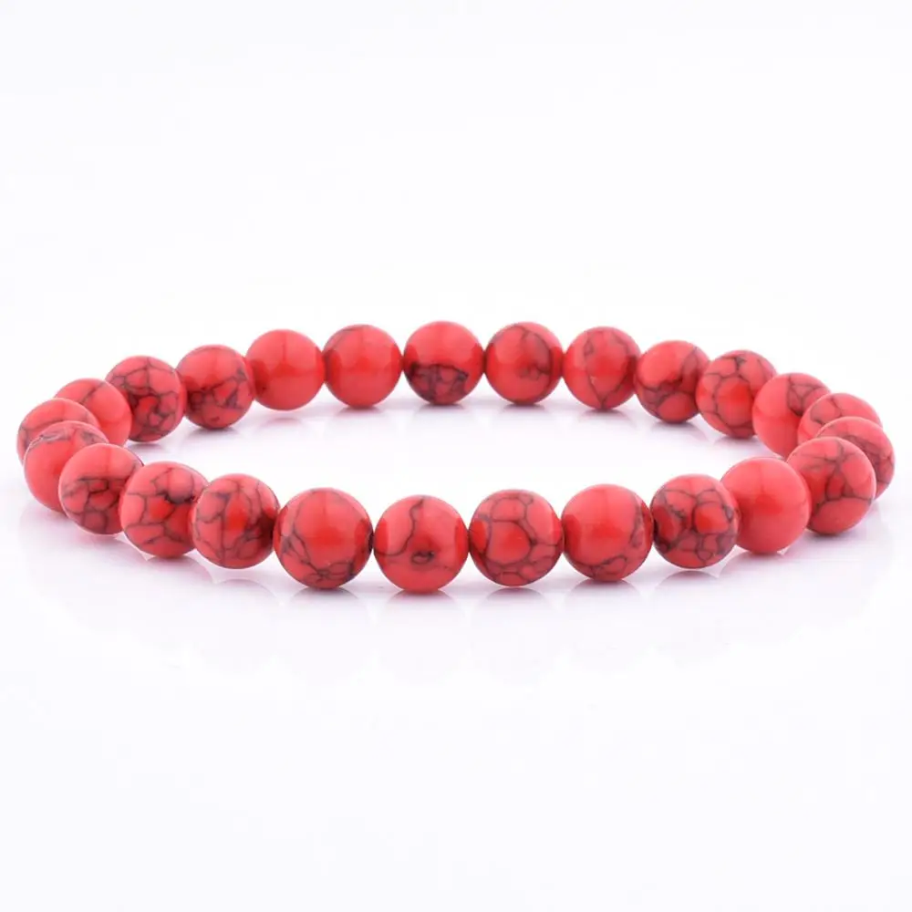 New Arrive Stretch Style 8Mm Red Turquoise Bead Stone Women Men Bracelet For American Market
New Arrive Stretch Style 8Mm Red Turquoise Bead Stone Women Men Bracelet For American Market