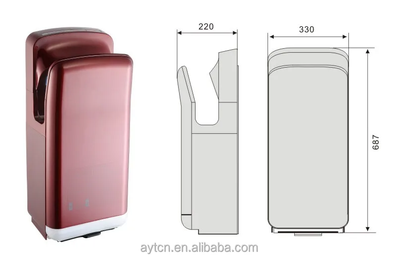 CE high speed automatic jet hand dryer with warm and cool air