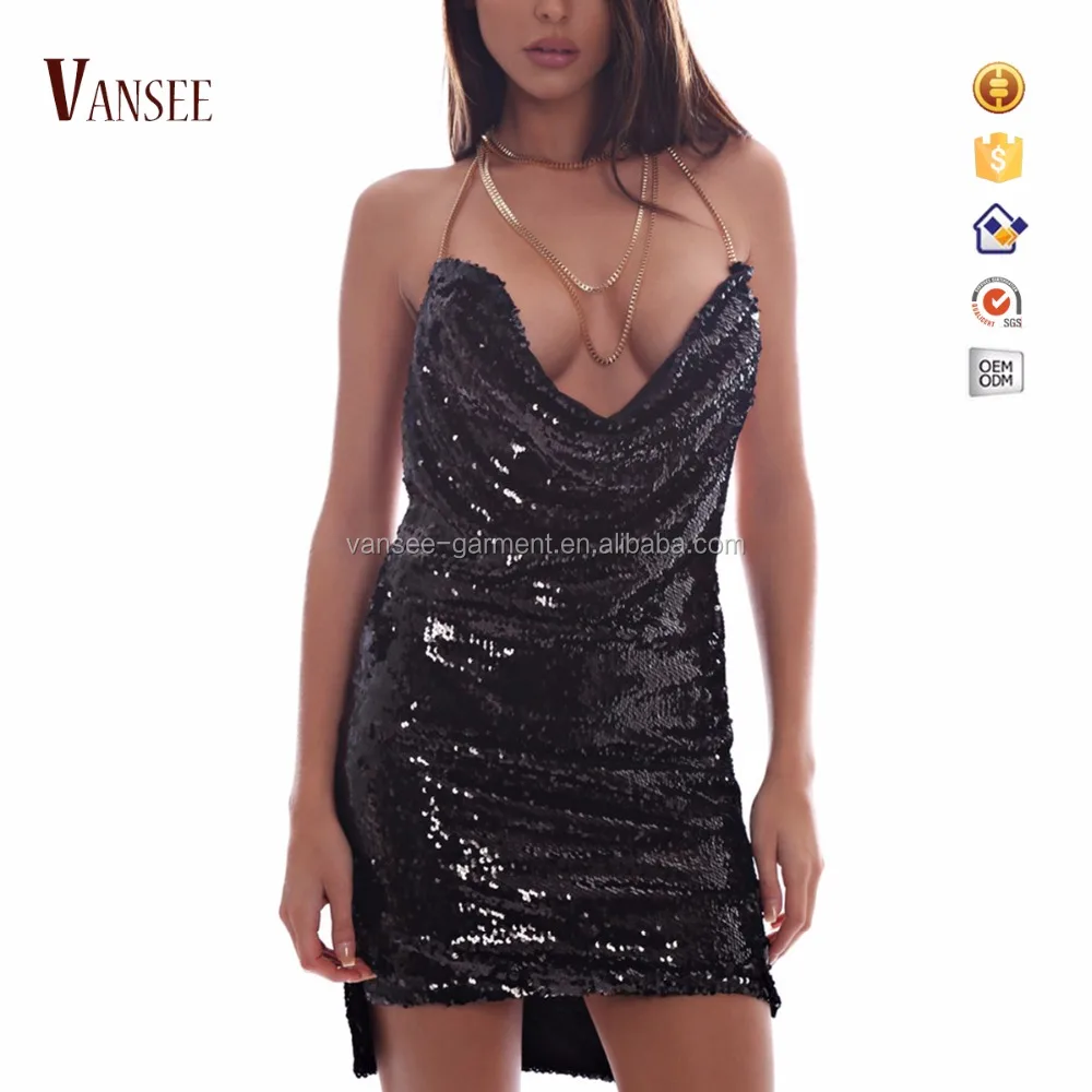 low cut cocktail dress