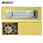 Wholesale Magnet Hotel Employee Reusable Blank Magnetic Metal Name Badge with logo