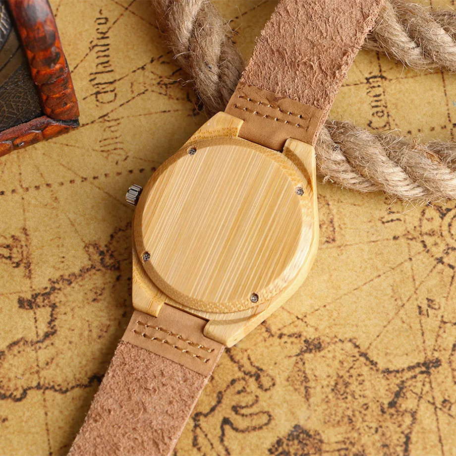 High Fashion Bamboo Natural Wood Watches Deer Moose Head Brown Standard Men Dress Watch Analog Round Clock Gift 2017 (36)