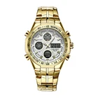 Limited Edition Luxury Multi-functional chronograph 3ATM water resistant digital gold watches men wrist