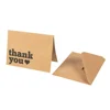Exquisite material multifunctional brown craft paper thank card
