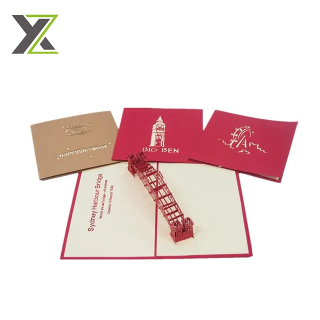 merry christmas/wedding/brithday 3d gift paper cards printing