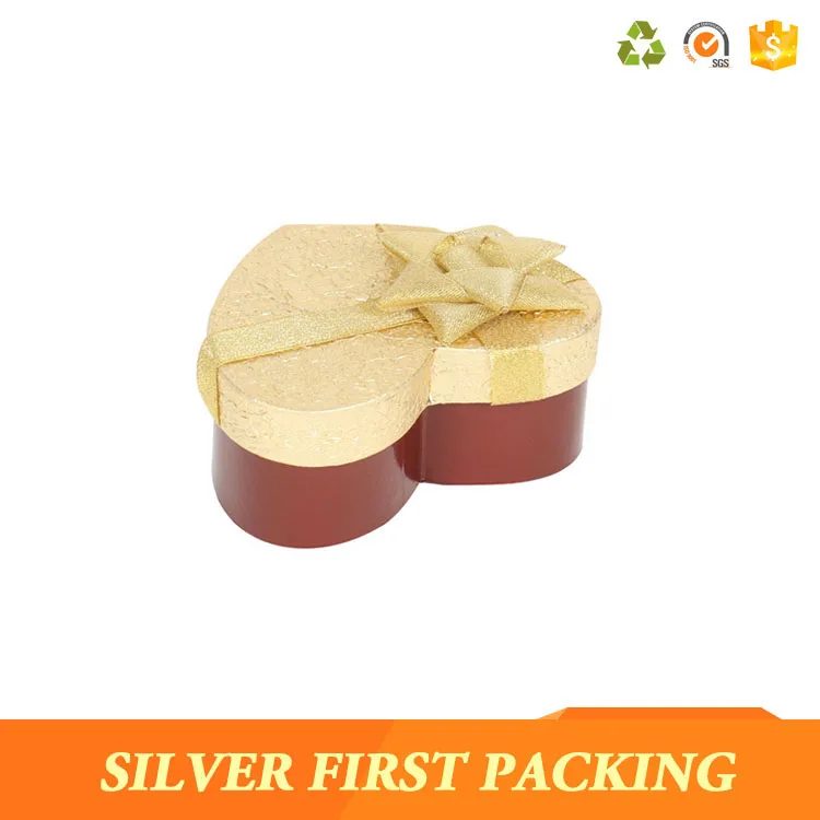 source homemade food grade paper heard shaped chocolate gift box