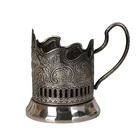 Wholesale high quality cheap zinc alloy antique portable customized tea coffee insulated metal cup holder with handle