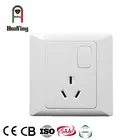 CE SAA CCC ISO9001 10A white plastic 3 three pin flat plug socket
