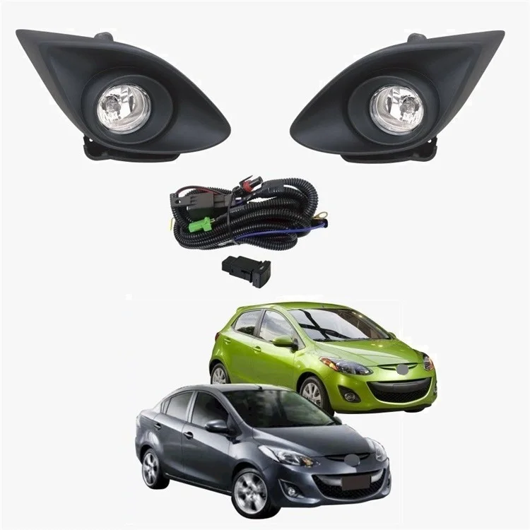Oem Style Fog Light Lamp Kit Assembly For Mazda 2 Demio 2010 - 2014